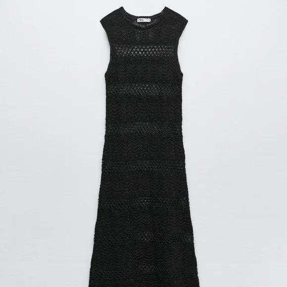 Zara Openwork Knit Dress - Picture 4 of 11